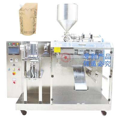 China Small Automatic Food Ketchup Sauce Paste Stand Up Doypack Premade Bag Liquid Filling Machines Holding Pouch Packing Machine for sale