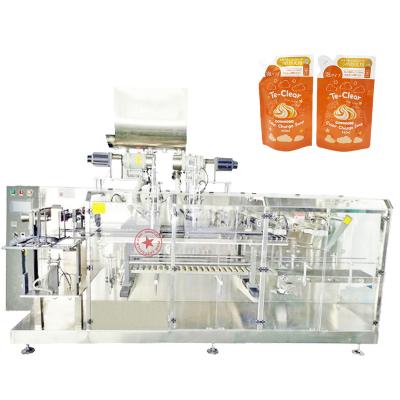 China Horizontal small premade food pouch doypack automatic sauce paste juice liquid filling machines stand up bag packing machine for sale