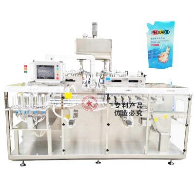 China Horizontal Automatic Liquid Food Honey Oil Juice Food Filling Machines Doypack Premade Bag Stand Up Pouch Water Filling Machine for sale