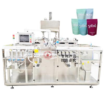 China Automatic food sauce paste filling machines premade bag horizontal stand up pouch doypack filling machine liquid cosmetic cream for sale