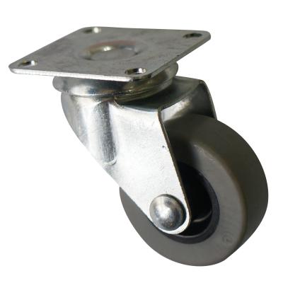 China Modern Gray 40 Mm TPR Caster Furniture Swivel Caster Wheel for sale