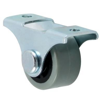 China Modern 25mm Mini Rigid Caster Fixed Castor wheel with plate for sale