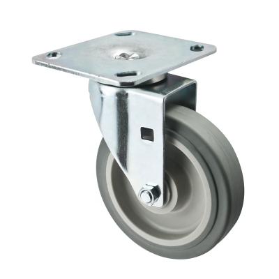 China Flat Free Heavy Duty Industrial Casters Wheels For Library Cart Without Brake for sale