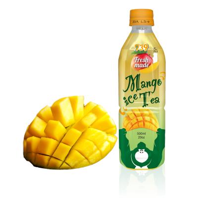 China Beverage Development One Stop Shop Services Bubble Tea Style Mango IceTea With Coconut Jelly Private Label Beverage for sale