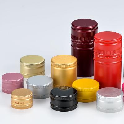 China Logo Aluminum Screw Metal Cap Pilfer-Proof Embossed Aluminum Cap for sale