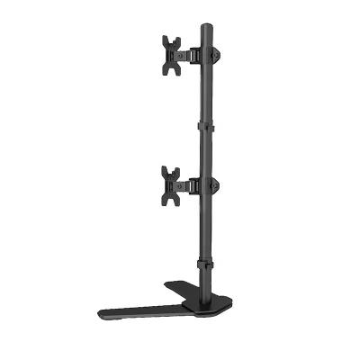 China Cold Rolled Steel + ABS Cheap Cold Rolled Black Steel 8kg Capacity Dual Screen Monitor Desk Arm for sale