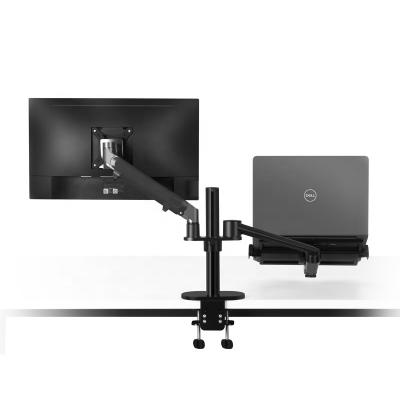 China Mordern Bracket Laptop LCD Monitor Computer Lift Stand Single Shock Absorber Double Screen for sale