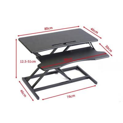 China (Height) Adjustable Gas Spring Fits Dual Monitor Sit-Rack Up Desk Workstation Desk Converter for sale