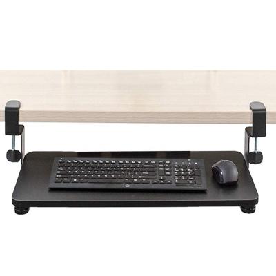 China Cheap Convertible OEM ODM Easy To Install Unperforated Slide Rail Under Desk Keyboard Tray for sale