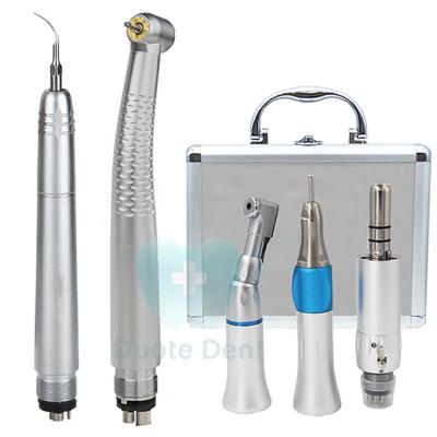 China Dental Clinic Dental 5 LED High Speed ​​Handpiece & Low Speed ​​External Water Handpiece Set & Air Scaler Dental Student Handpiece Kit for sale