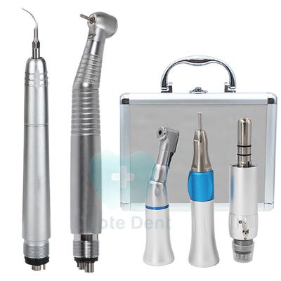 China Dental clinic dental handpiece LED high speed and air scaler and low speed handpiece set turbine student dentist kit for dental college for sale