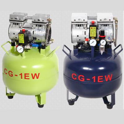 China Silent Dental Metal One Drive One Oilless 70L/min Oil Free 30L One Air Compressor for sale