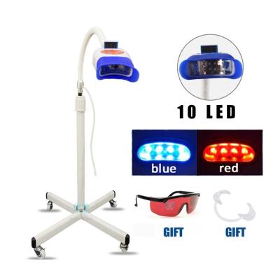 China Dental Professional Led Laser Portable Mobile Teeth Whitening Machine With 10 Led Blue Light DT-MBY-020 for sale