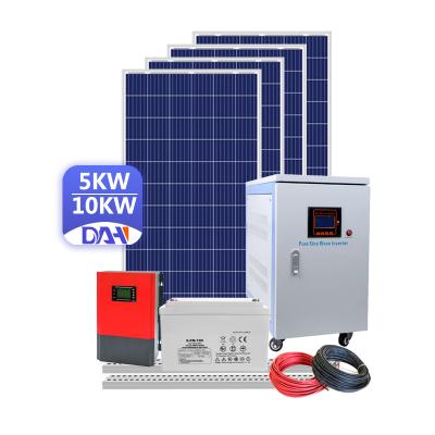 China Home Commercial Solar System 5 Kw Off Grid Solar Power System Full Set 10Kw Solar Panel Solar System for sale