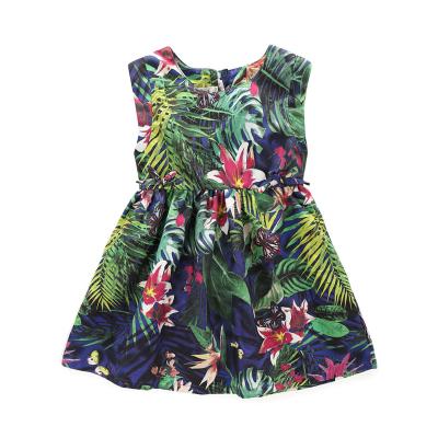 China 2021 Breathable Global Hot Sale Children Customize Fashion Casual Sleeveless Flower Vest Girl Dress for sale