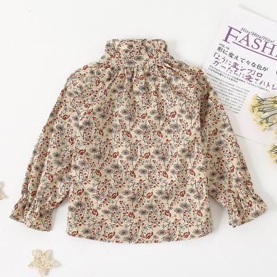 China Anti-wrinkle girl set autumn girl sweet flower blouse set new products kids clothes for sale