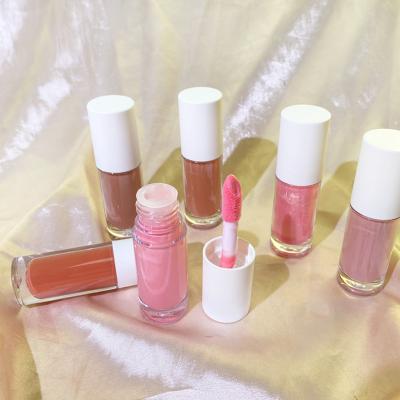 China Wholesale High Quality Makeup Chunky Lip Plumper Lip Gloss Tube Glossy Sunscreen Private Label for sale