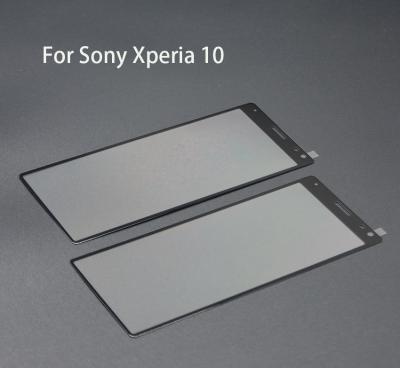 China Mobile Phone Full Cover Tempered Glass Screen Anti-explosion Silk Printing Protector For Sony Xperia 10 for sale