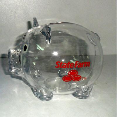 China Manufacturers plastic plastic china transparent piggy bank for promotion for sale