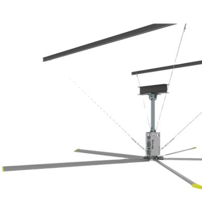 China Large Automatic National Worshop 7.3M HVLS Big Large Cheap Industrial Ceiling Fan for sale