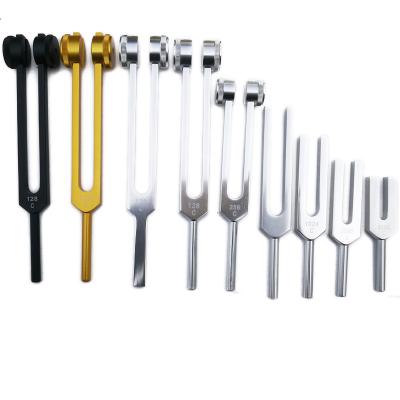 China 128 Frequency Aluminum Tuning Fork Hammer Ball Chakra Health Care Medical Diagnostic Tool for Patient's Examine for sale