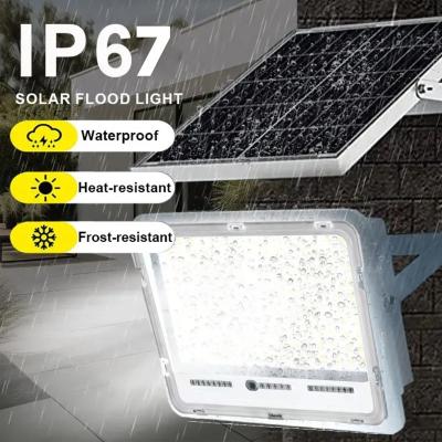 China Garden Outdoor Garden Lights Remote Control Ip67 Waterproof 50w 100w 200w 300w Led Solar Flood Light for sale