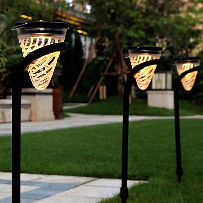 China Garden Solar Pathway Lights Outdoor Warm White Solar Powered Garden Lights for Yard Lawn Landscape Wall Lights for sale