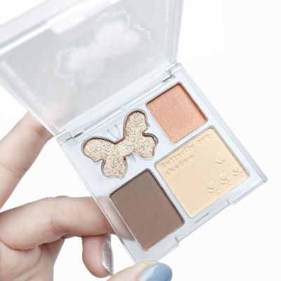 China Butterfly Four-Color Pearlescent Fine Flash Matte Eye Shadow Plate Earthy Tones for Beauty & Personal Care UE020 for sale