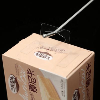 China Waterproof Hot Sales Picture Slot Hole PVC Adhesive Plastic Hanging Tag Box for sale