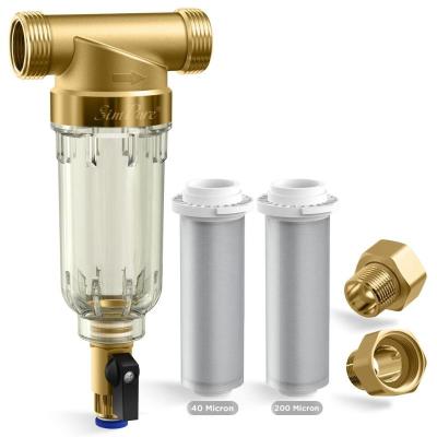 China 40 Micron Flushable Filtration Spin Down Water Pre Filter For House for sale