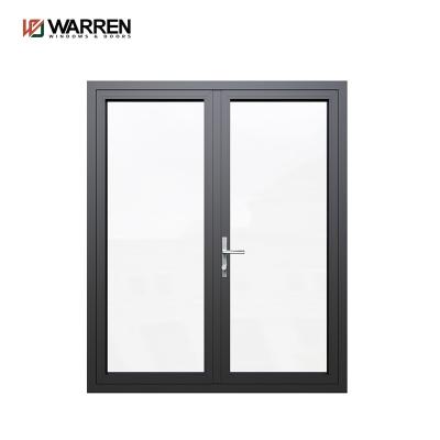 China Modern Design Waterproof Aluminum Casement Internal Glass Door Soundproof Hinged Door For Villa for sale