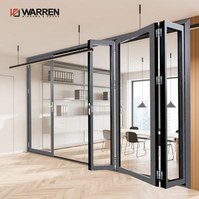 中国 American Standard Waterproof Customized Double Glass Aluminum Folding Folding Door 販売のため