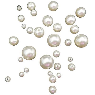 China Round No Hole 4mm 6mm 8mm Black 10mm Imitation Pearl Acrylic Beads Round Loose Pearl Beads For Jewelry Making for sale