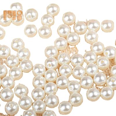 China Flat Back No Hole Beads Beads 3/4/6/8/10 Mm Acrylic Round Loose Beads For Jewelry Making DIY Accessories for sale