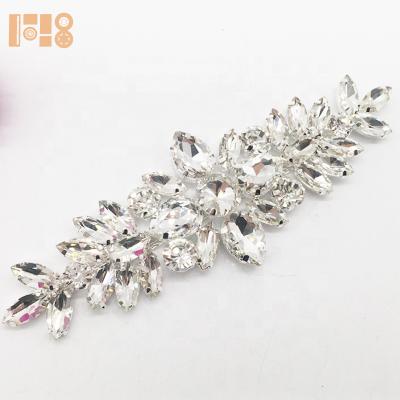 China Latest Wedding Dress Design Engagement Wedding Jewelry Rhinestone Crystal Applique for sale