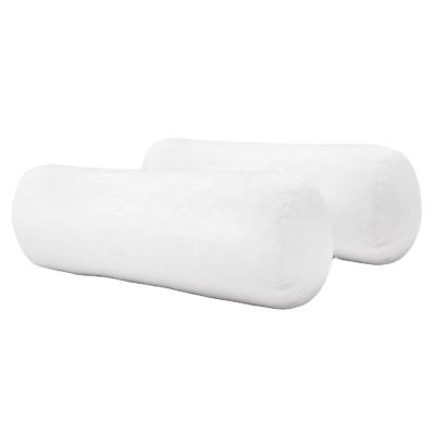 China Wholesale Custom Size Anti-Apnea And Logo Cervical Neck Roll Pillow White 100% Cotton Cylinder Knitted Pillow Core 100% Polyester Fiber ZHE for sale