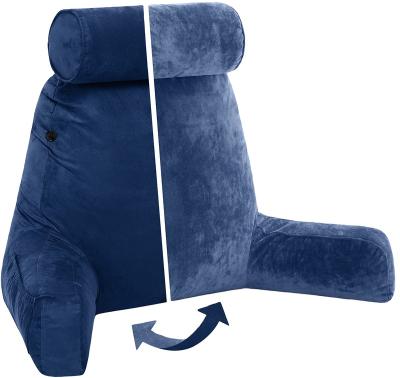 China Wholesale Memory Back Cushion Reading Pillow With Shredded Memory Foam With Neck Rest for sale