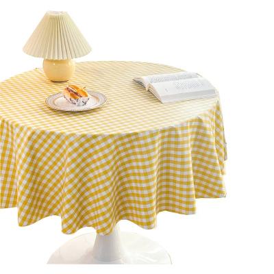 China Farmhouse Round Table Cloth Oil Resistant Waterproof Wrinkle Proof Decorative Washable Table Cloth Table Cover for sale