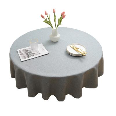 China Waterproof Tablecloth Round Linen Table Cloth Dustproof Waterproof Table Cover For Kitchen Dining Table Decoration for sale