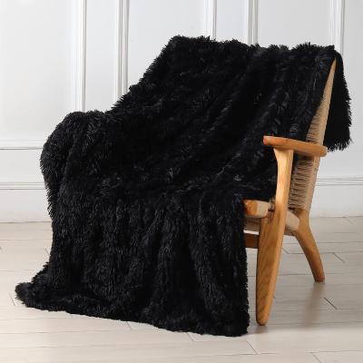 China Decorative Extra Soft Cozy Anti-Static Faux Fur Throw Blanket 50