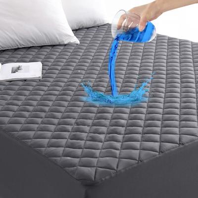 China Anti-Bacteria Quilted Fitted Silent Mattress Topper Bed Protection Pad 80 Cotton Waterproof Breathable Mattress Protector 100% Mattress Protector for sale