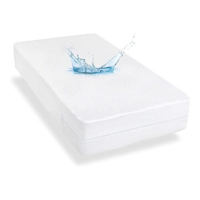 China Anti-Bacteria Mattress Protector Waterproof Quiet Soft Breathable Cotton Terry Twin Mattress For Kids Pets Adults for sale