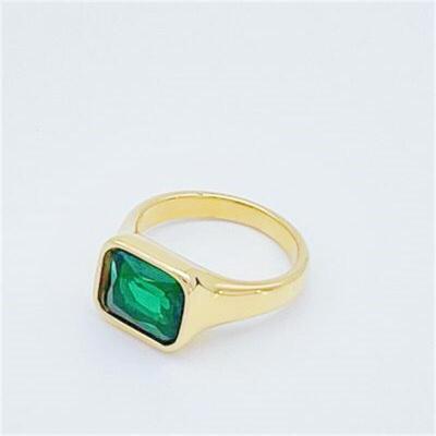 China Vintage Emerald-color VINTAGE STYLE RING for sale