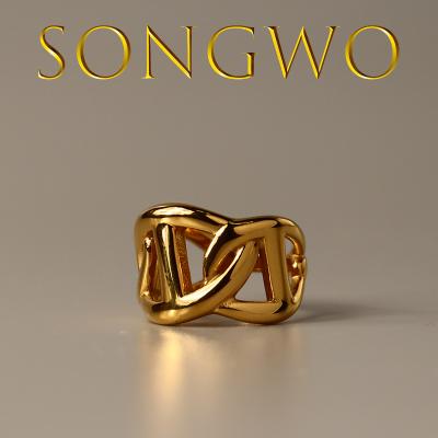 China BOHEMIA Stainless Steel RING 18k Gold Plated for sale