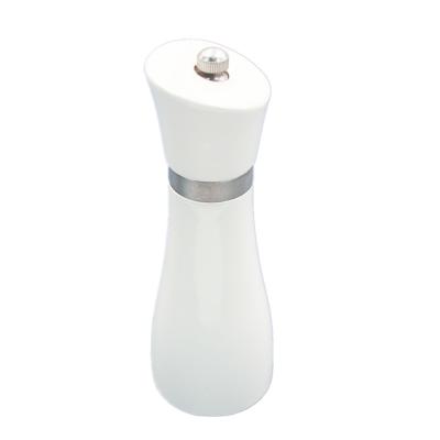 China Customized Viable Customized White Color Household White Color Kitchen Rubber Wooden Pepper Grinder And Manual Salt Mill Grinder for sale