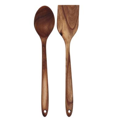 China The Viable Factory Sale Cusine Art Customized Cooking Utensils Wooden Spoons With Holes for sale