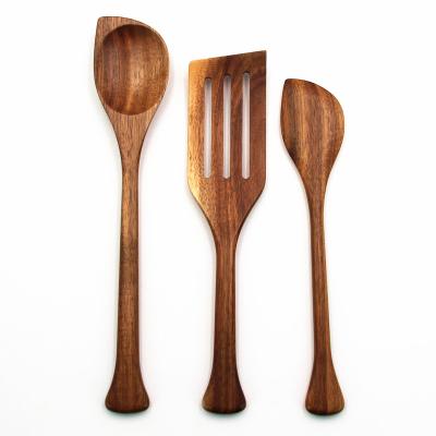 China Spurtles 3 Cheap Handmade Wooden Set 3 2022 Viable Hot Sales Acacia Wood Kitchen Utensils for sale