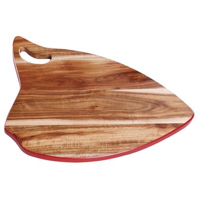 China Factory Direct Sale Sustainable Engraved Wood Chopper Fish Shape Camping Cutting Board for sale