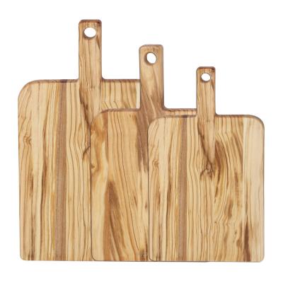 China Hot Selling Sustainable Customized Vegetable Chopper Olive Wood Cheese Cutting Board Set for sale