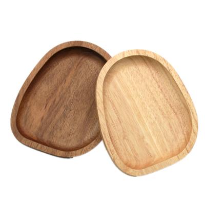 China Custom Logo Mini Food Acacia Dish Wooden Serving Tray Wholesale Viable Home Kitchen for sale